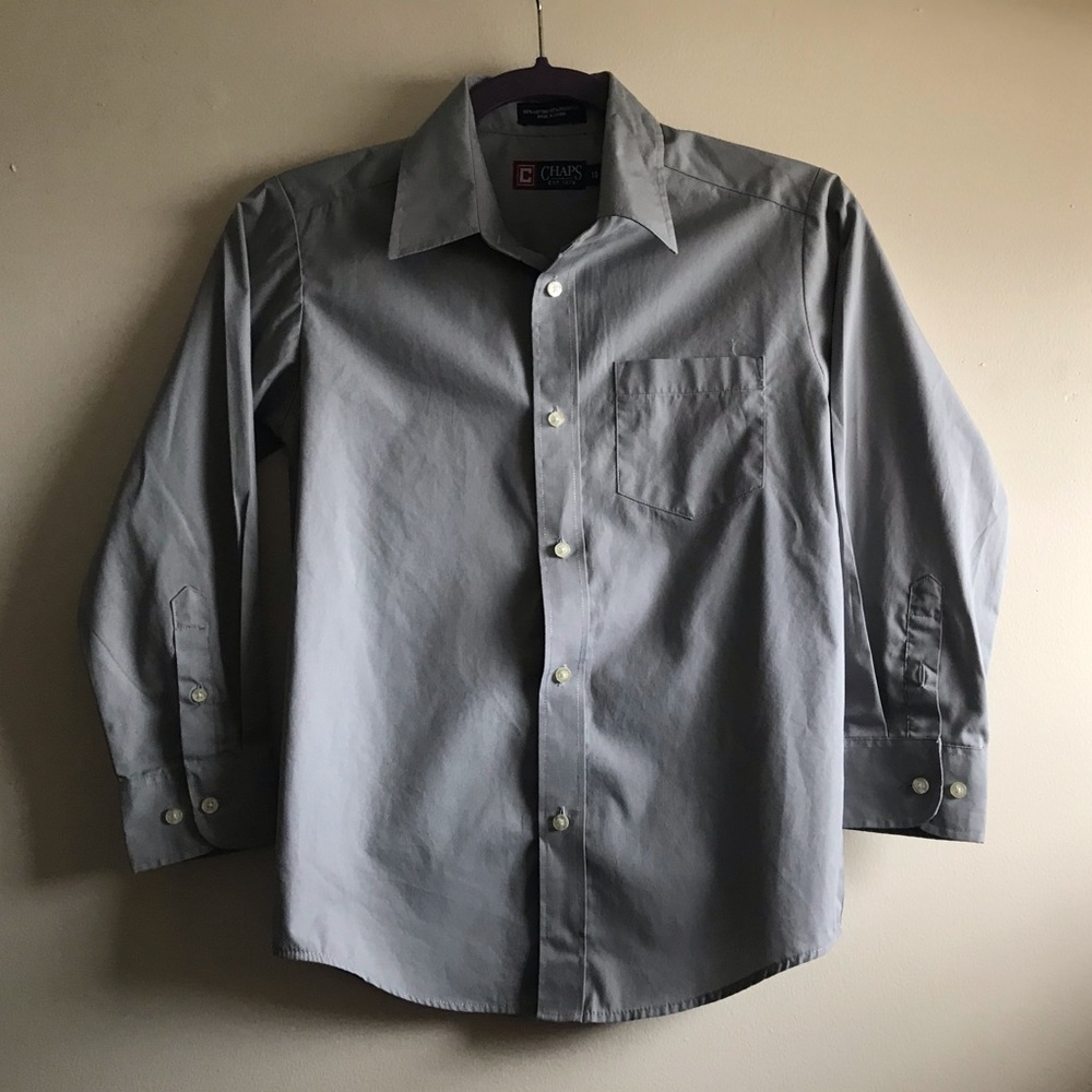 Chaps Boys Button Down Dress Shirt Size 10